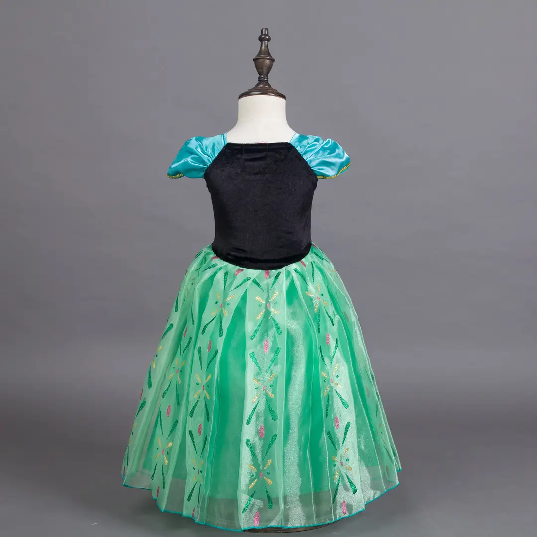 Frozen Princess Dress for Girls Anna Style Halloween Costume