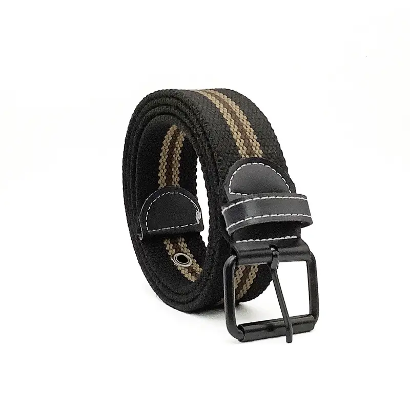 Men Casual Pin Buckle Belt Cotton Outdoor Green