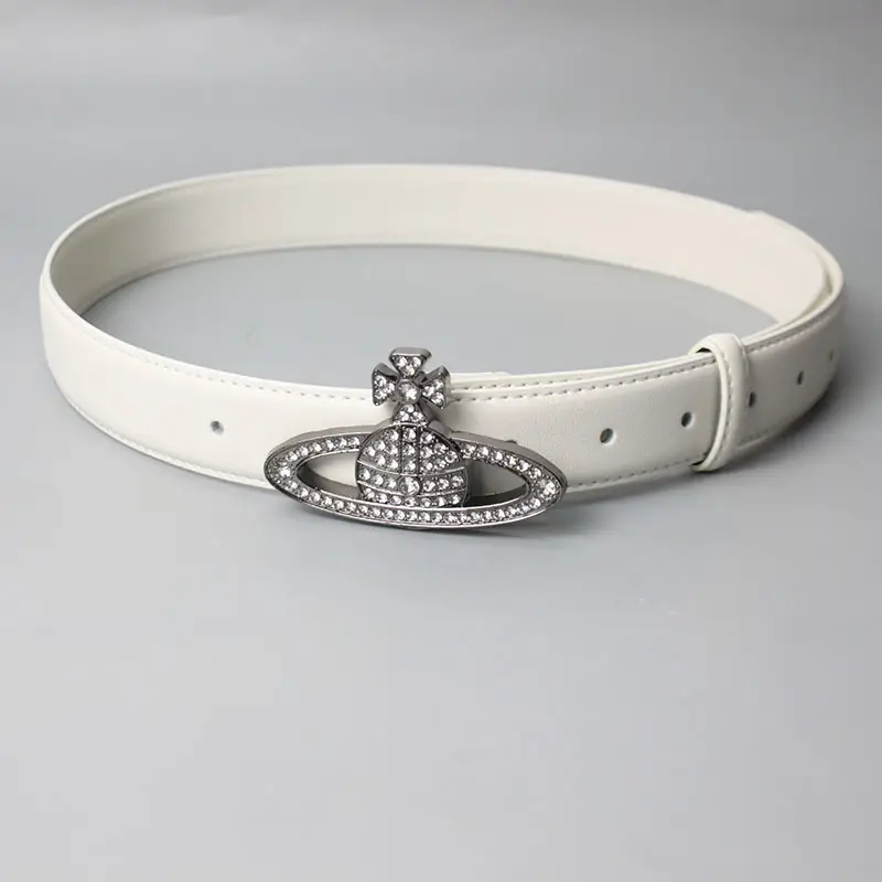 Women Black Sparkling Diamond Saturn Belt