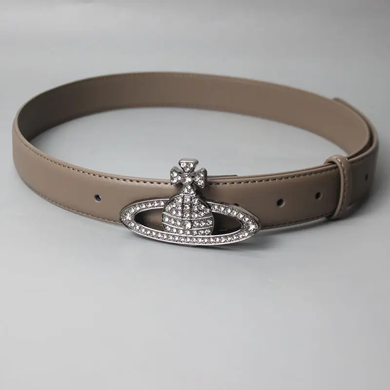 Women Black Sparkling Diamond Saturn Belt