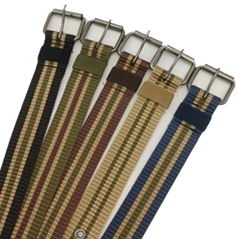 Men Nylon Woven Belt Multi Color Outdoor Casual