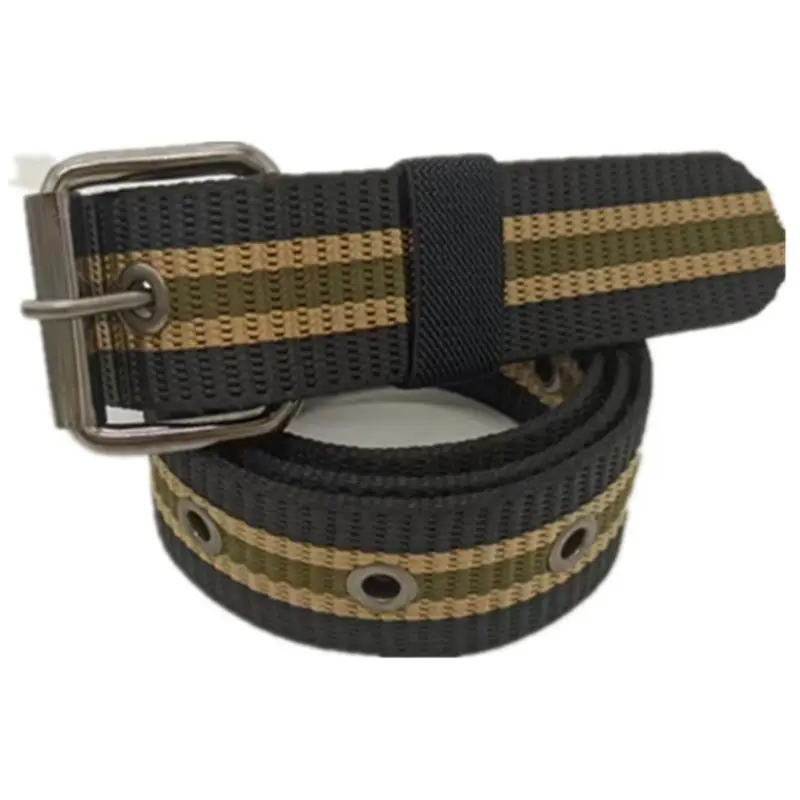 Men Nylon Woven Belt Camo Multi Color Outdoor