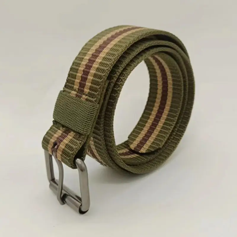 Men Nylon Woven Belt Camo Multi Color Outdoor