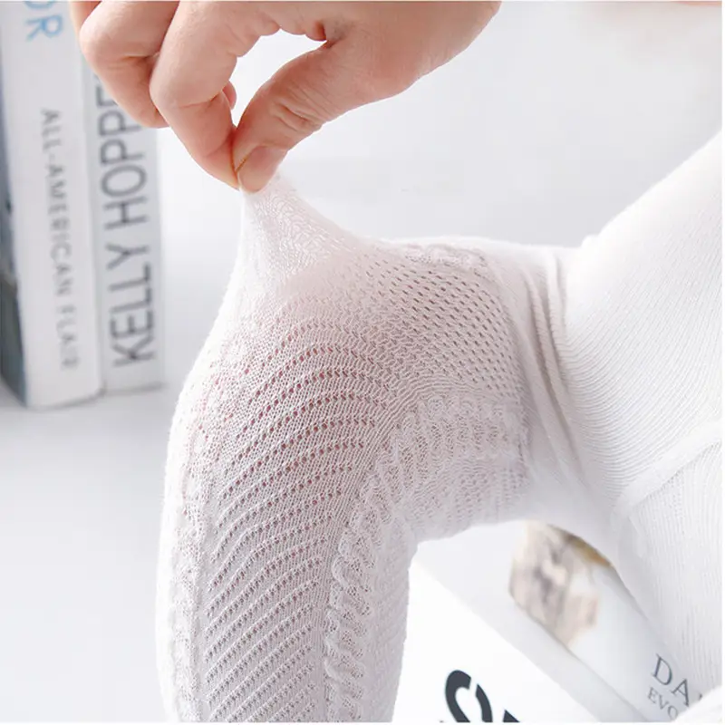 White Mesh Pantyhose for Girls 6-12M Spring Summer