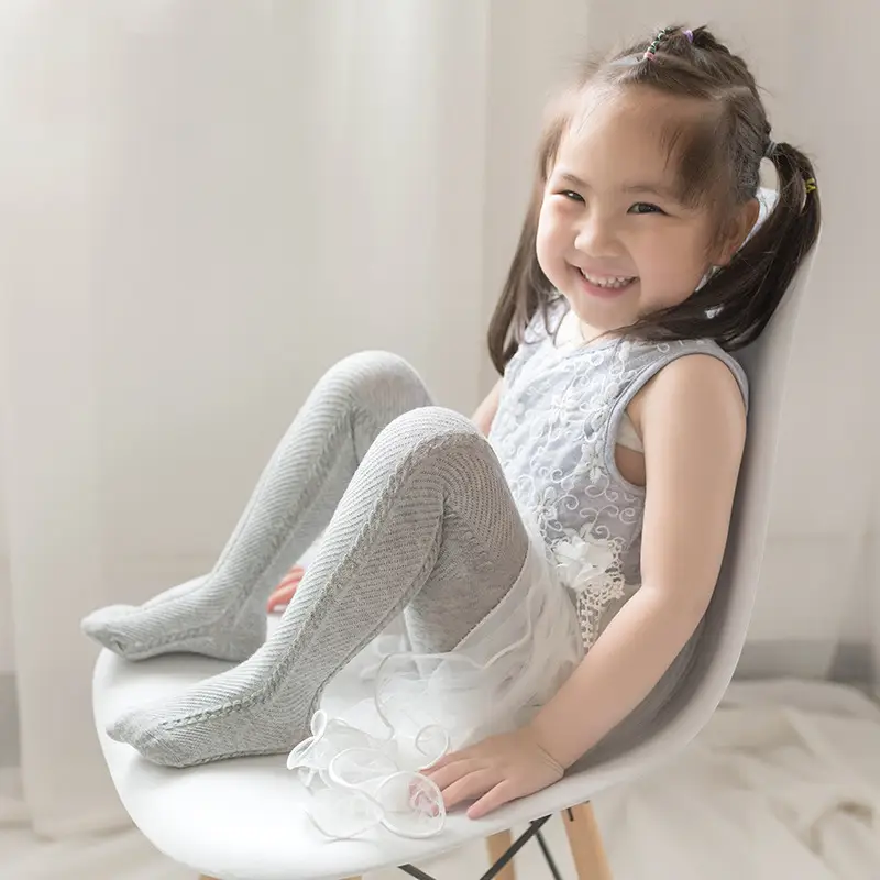 White Mesh Pantyhose for Girls 6-12M Spring Summer