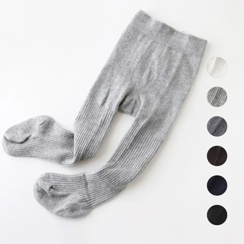 Baby Girls Ribbed Cotton Pantyhose Autumn Winter Multi Colors