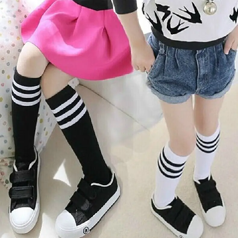 Kids Striped Tube Socks Cotton Spring Autumn