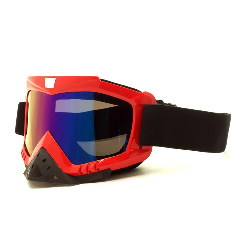 Motorcycle Goggles Windproof Black Frame TPU PC Lens