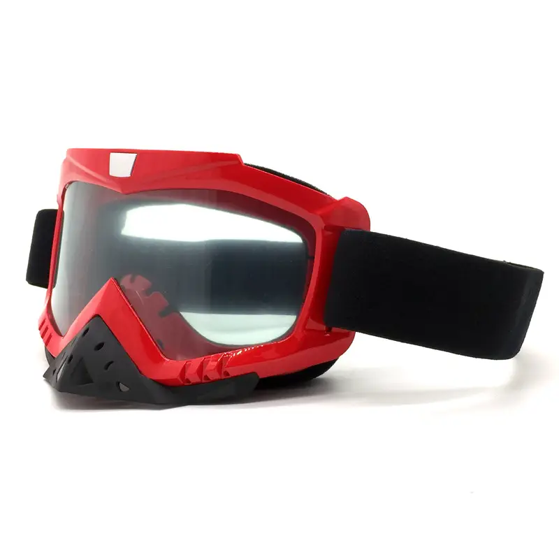 Motorcycle Goggles Windproof Black Frame TPU PC Lens