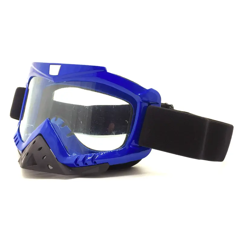 Motorcycle Goggles Windproof Black Frame TPU PC Lens