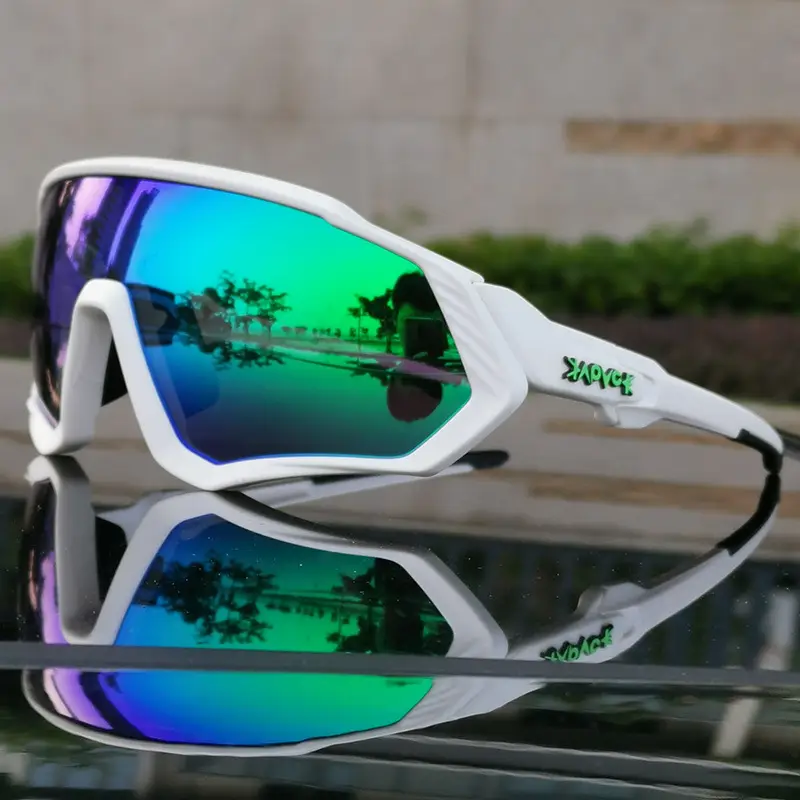 Black Riding Glasses with Red Mirrored Lenses for Wind & UV Protection