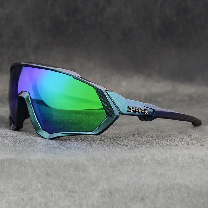 Black Riding Glasses with Red Mirrored Lenses for Wind & UV Protection