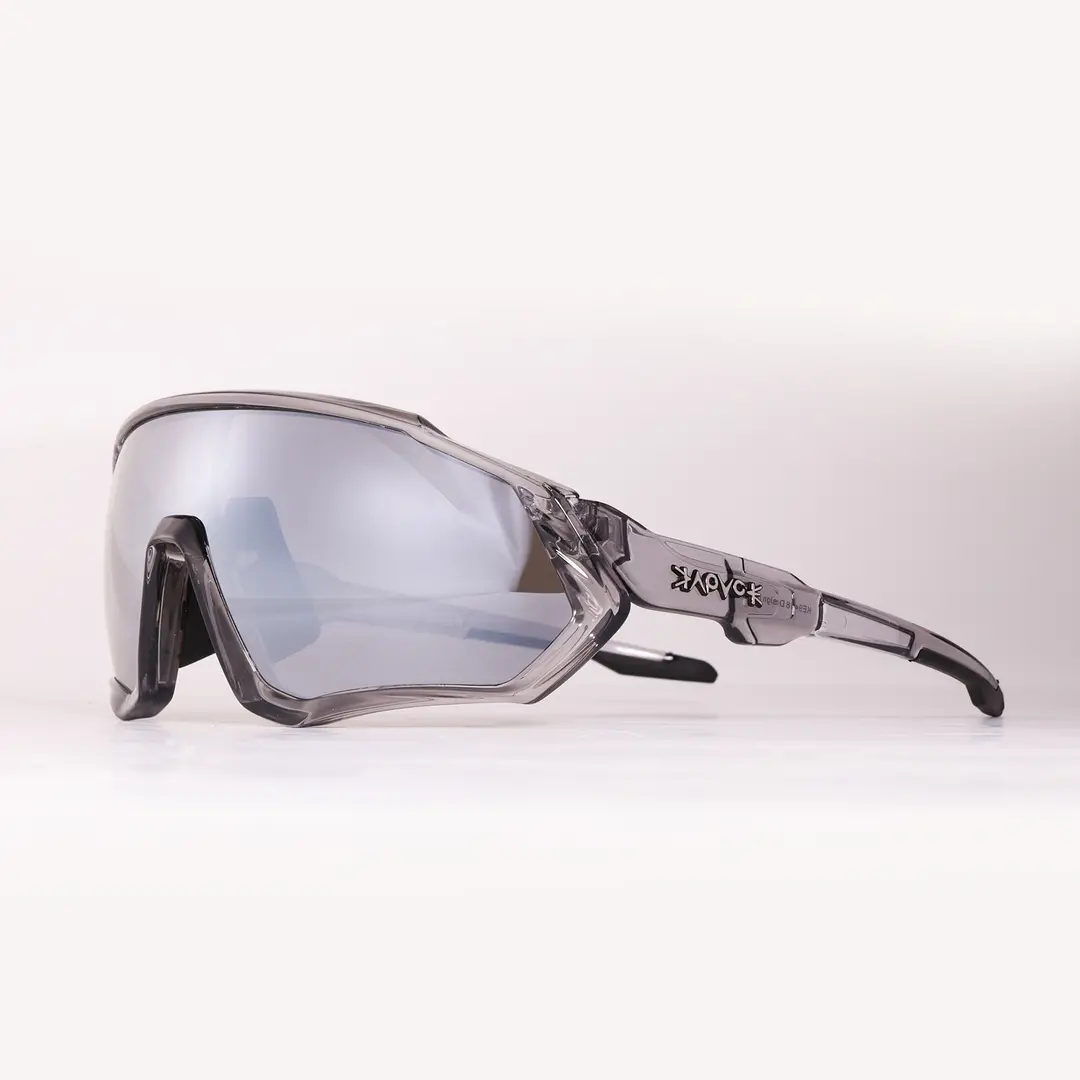 Black Riding Glasses with Red Mirrored Lenses for Wind & UV Protection
