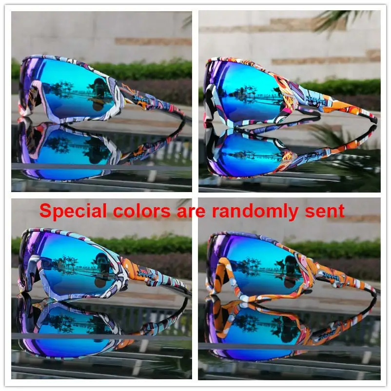 Black Riding Glasses with Red Mirrored Lenses for Wind & UV Protection