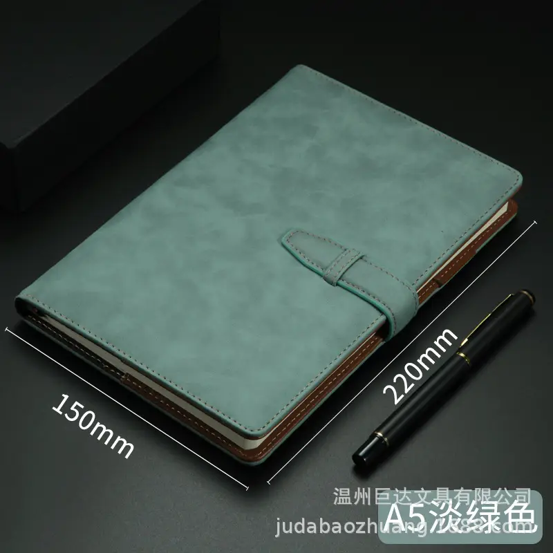 A5 Leather Diary Notebook with Buckle Closure