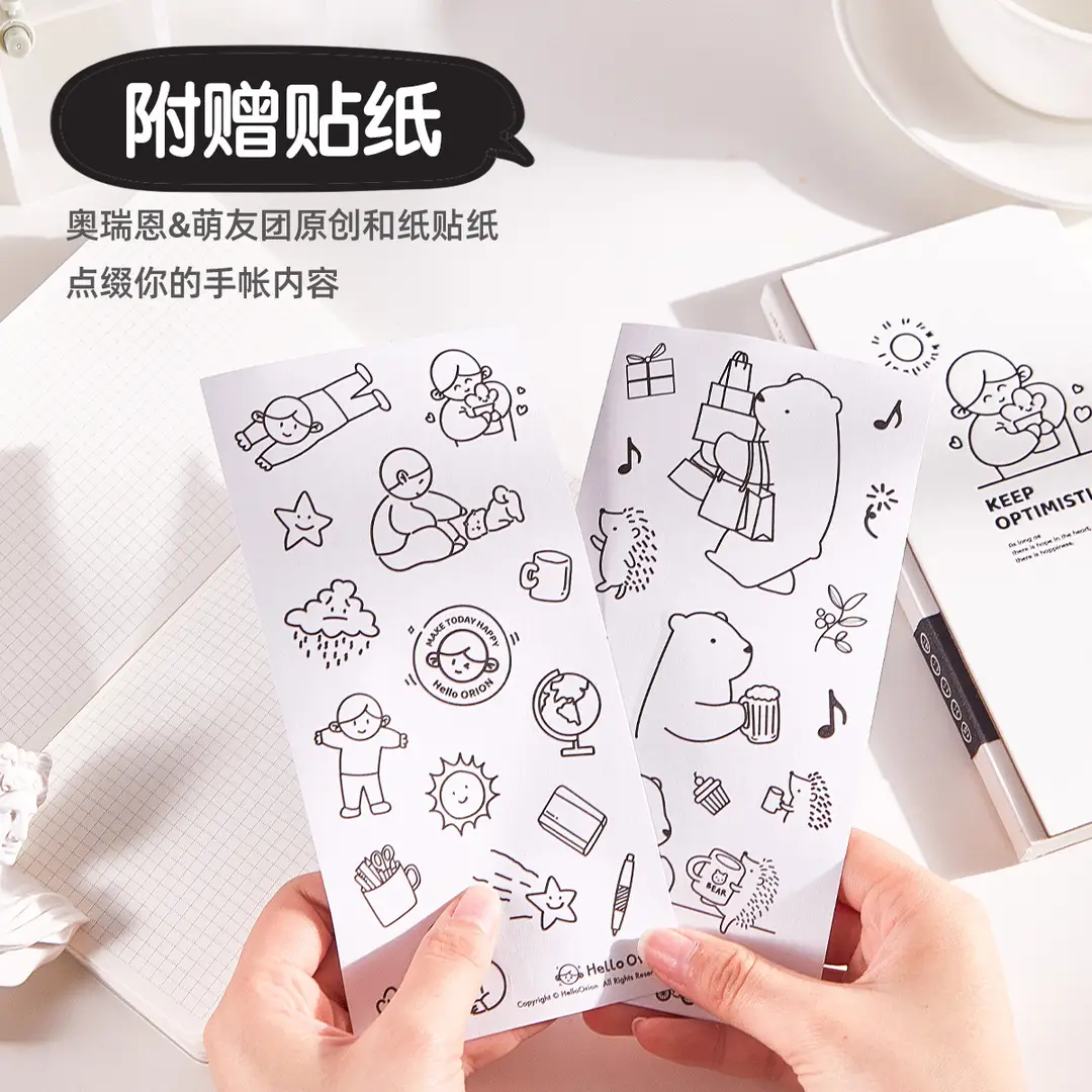A6 Weekly Planner Notebook White Portable Pocket Size