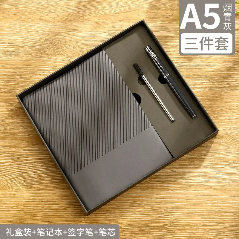 Blue A5 Notebook with Pen Gift Set Custom Logo