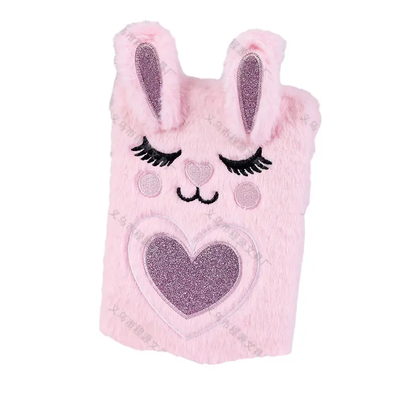 Cute Bunny Plush A5 Notebook for Kids
