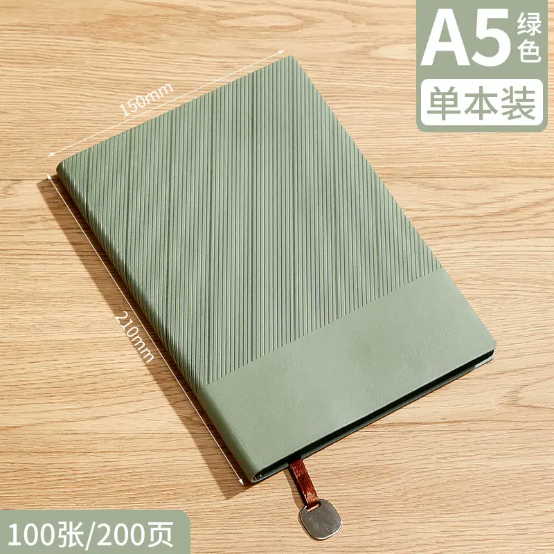 Customizable Dark Blue Business Notebook Gift Set with Pen & Clip