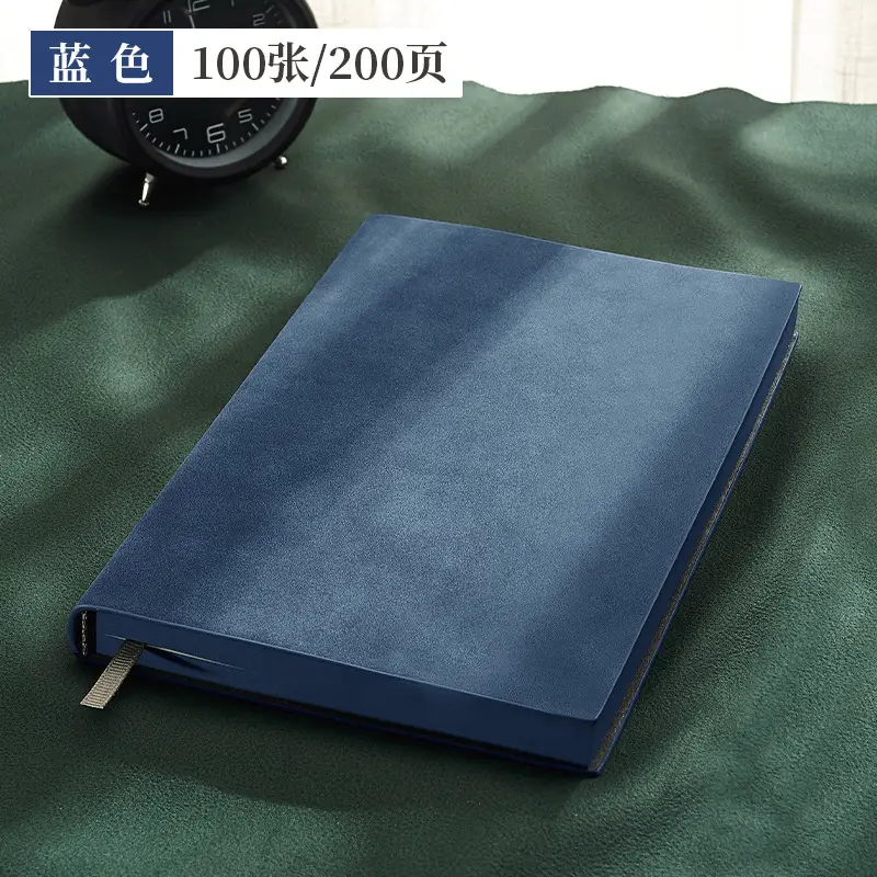 A5 Blue Sheepskin Hardcover Business Notebook