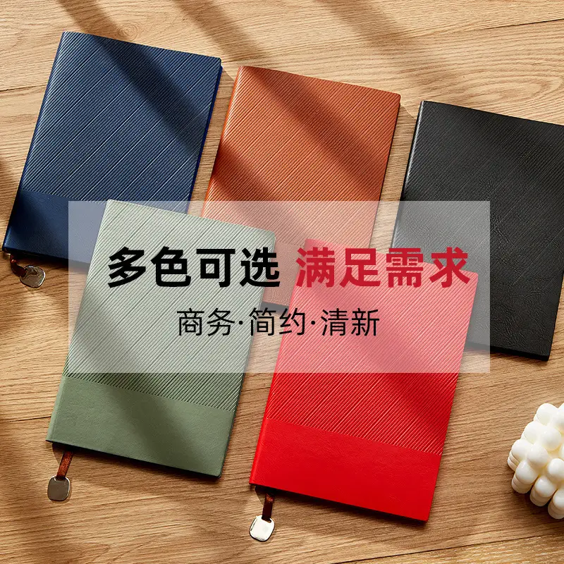 Customizable Dark Blue Business Notebook Gift Set with Pen & Clip