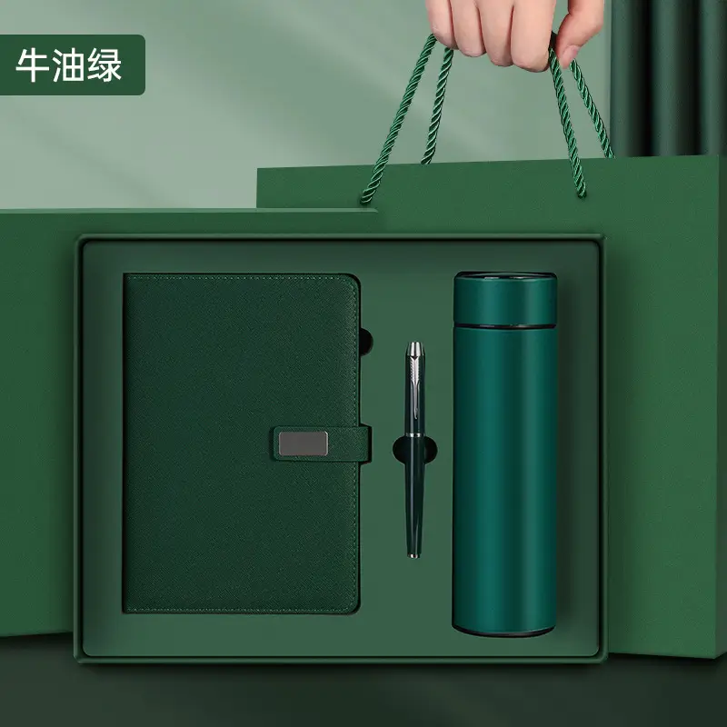 Custom Business Gift Box with Notebook, Pen & Thermos Cup