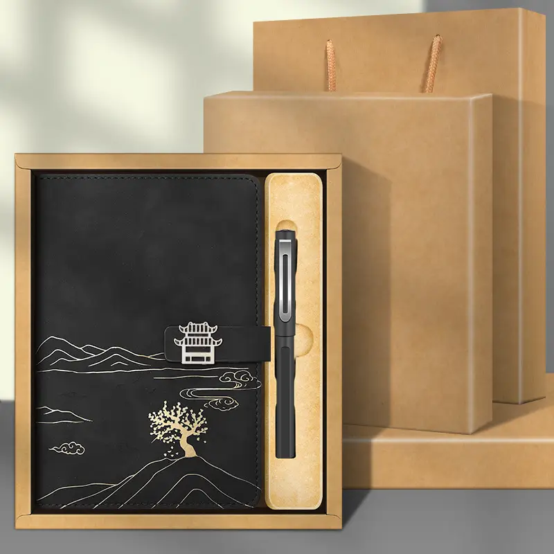 High-End Business Notebook Gift Set with Pen