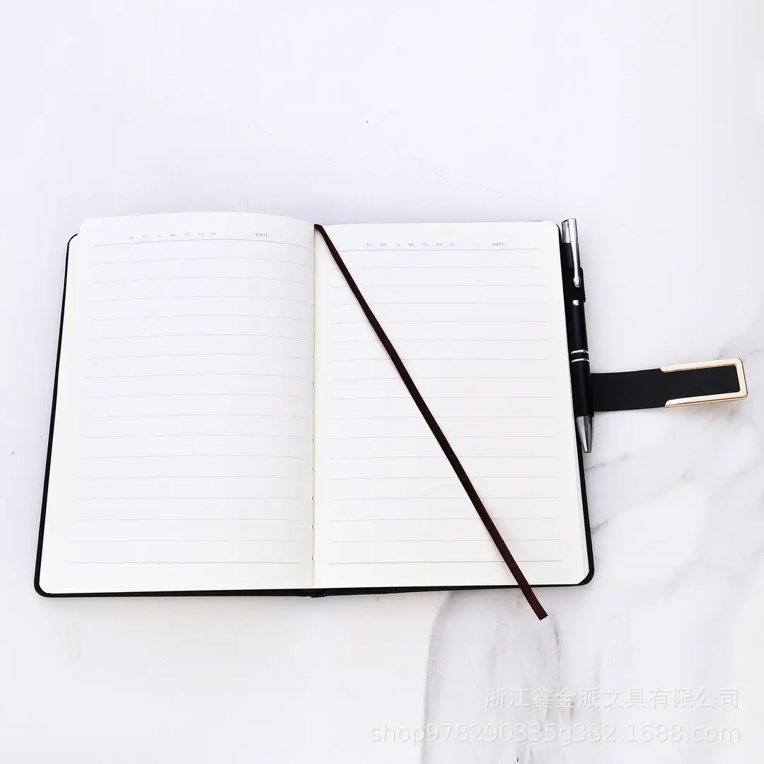 A5 Business Notebook with Thick Paper and Leather Buckle