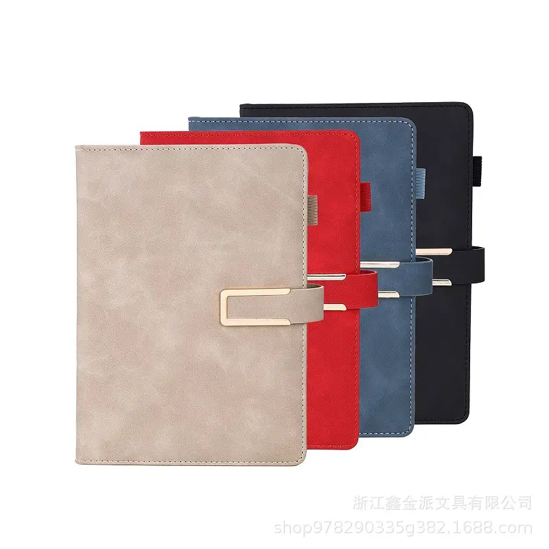 A5 Business Notebook with Thick Paper and Leather Buckle