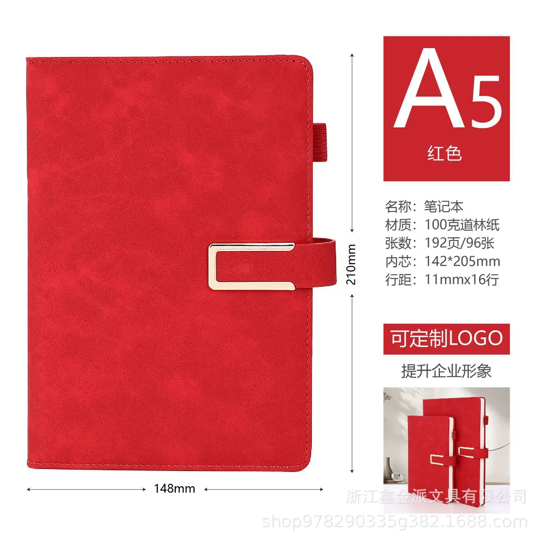 A5 Business Notebook with Thick Paper and Leather Buckle