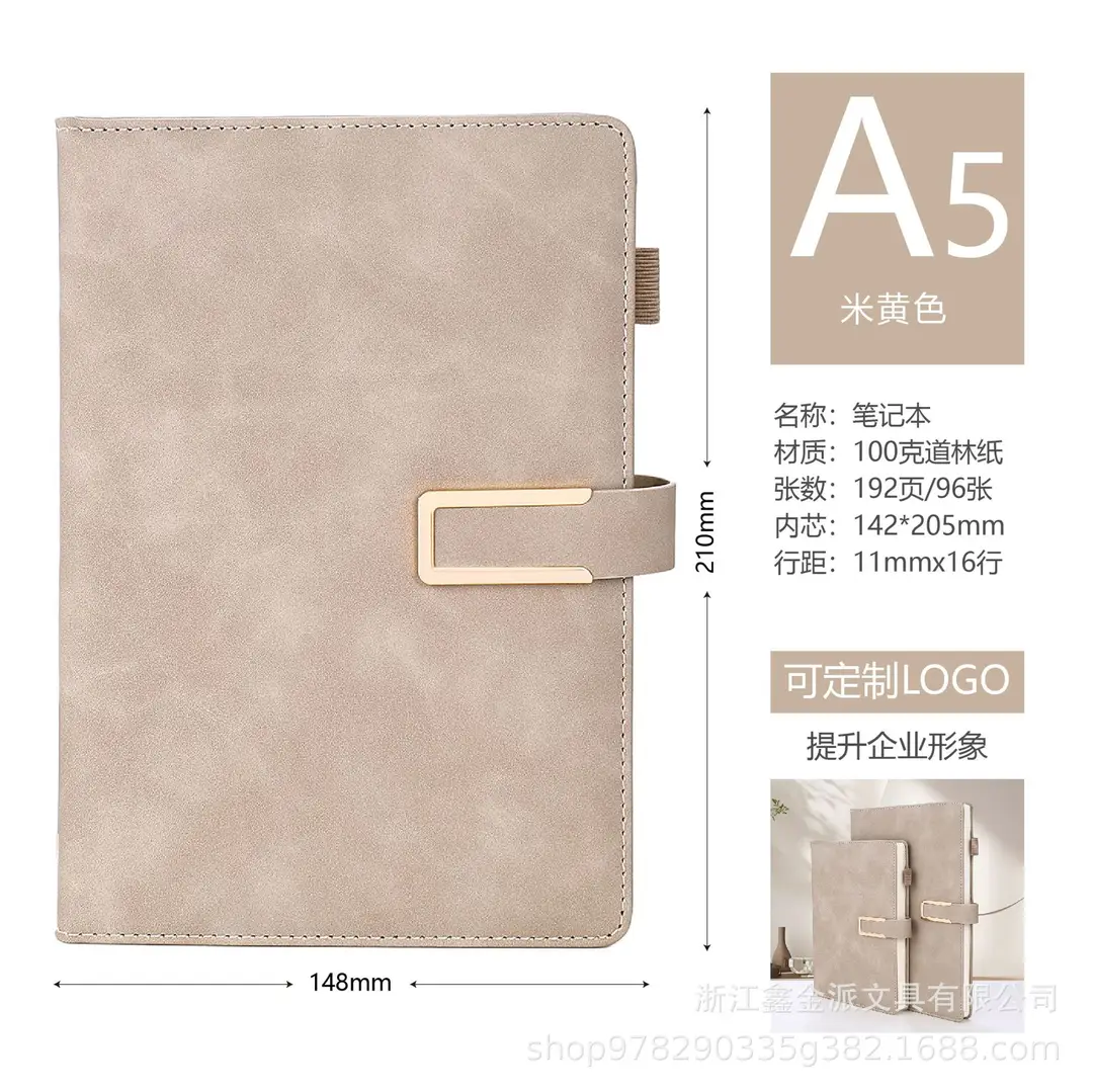 A5 Business Notebook with Thick Paper and Leather Buckle