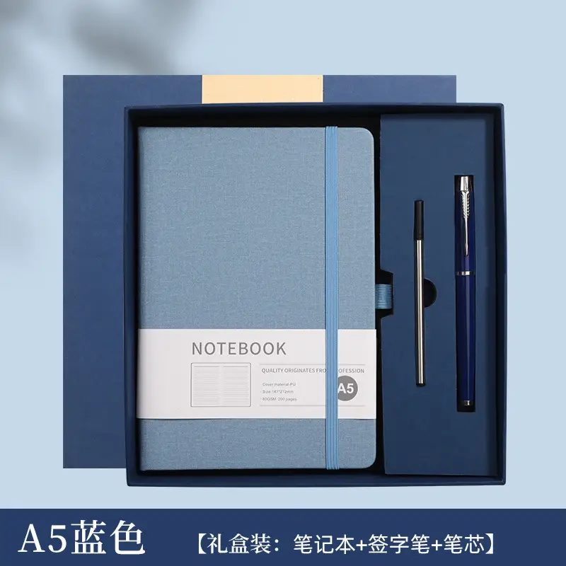 Custom Logo A5 Business Notebook with Strap