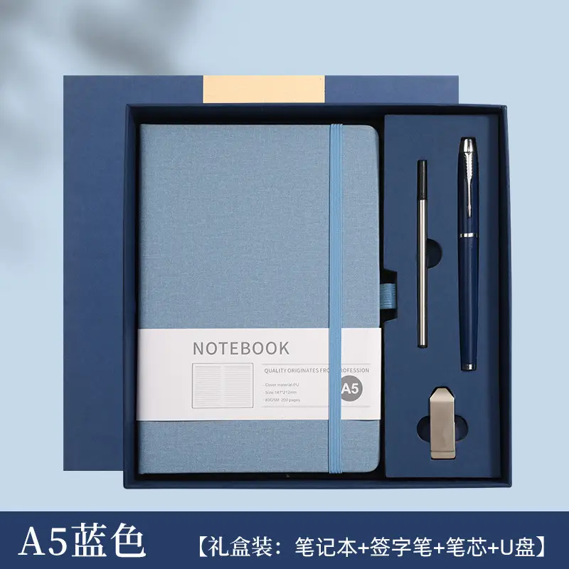 Custom Logo A5 Business Notebook with Strap