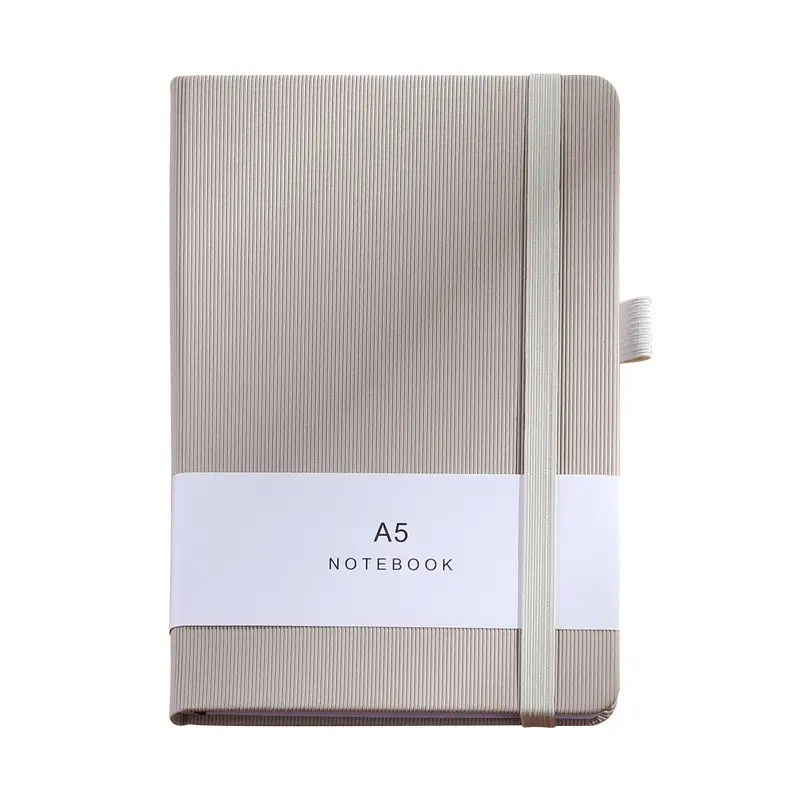 A5 Planner Notebook with Strap, Blue & Brown, Durable & Stylish
