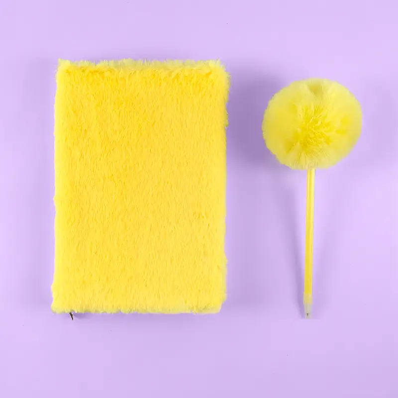 Plush Lockable Diary Notebook A5 Cute Colors