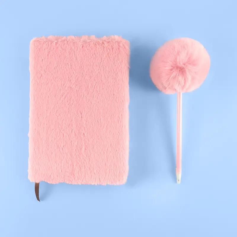 Plush Lockable Diary Notebook A5 Cute Colors