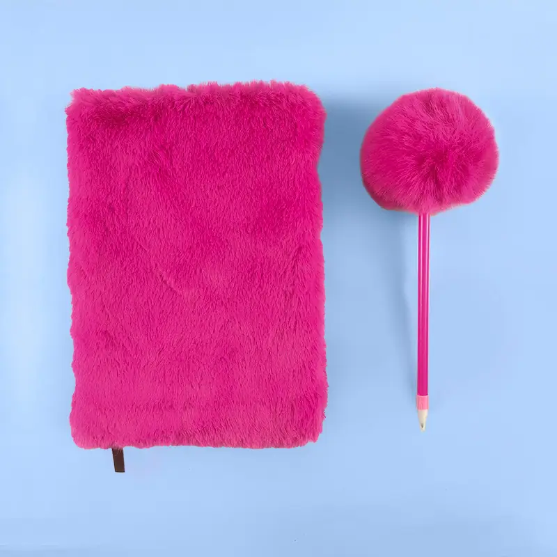 Plush Lockable Diary Notebook A5 Cute Colors