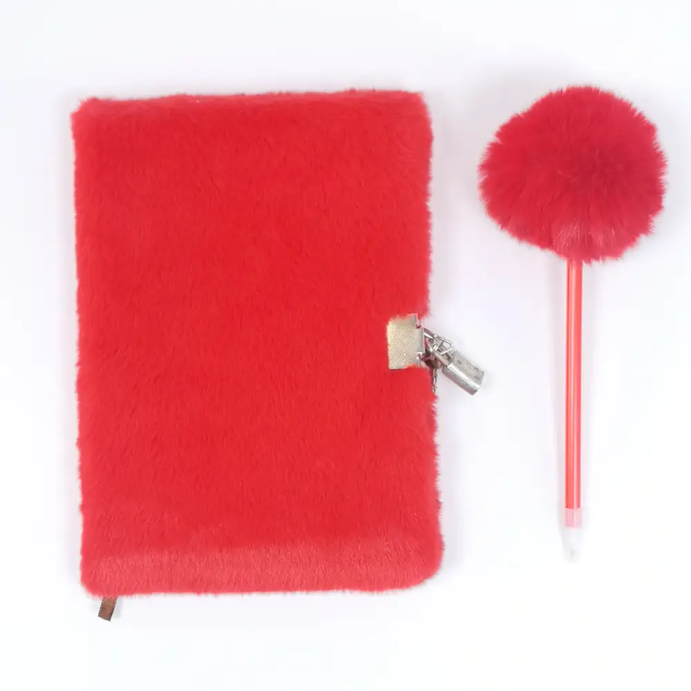 Plush Lockable Diary Notebook A5 Cute Colors
