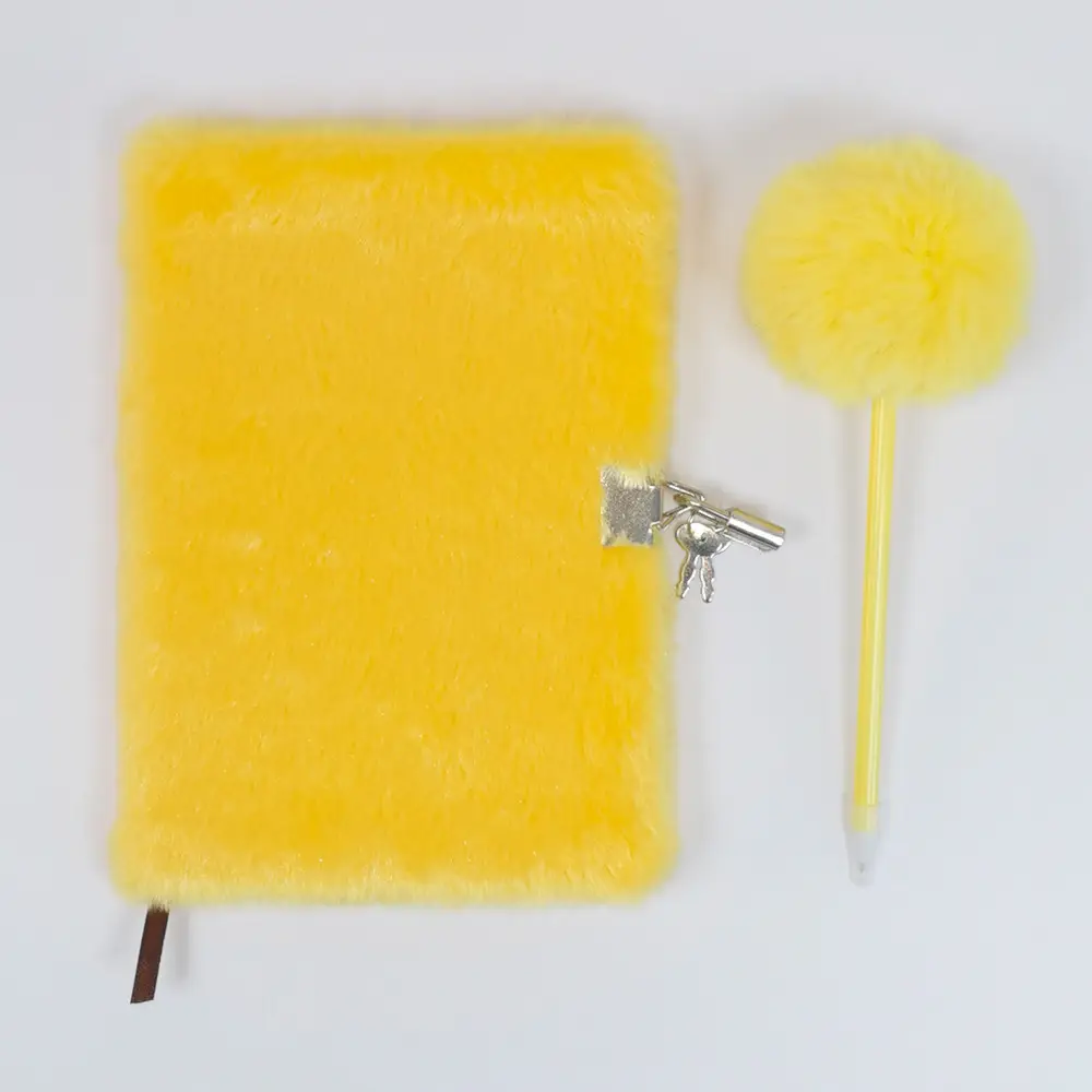 Plush Lockable Diary Notebook A5 Cute Colors