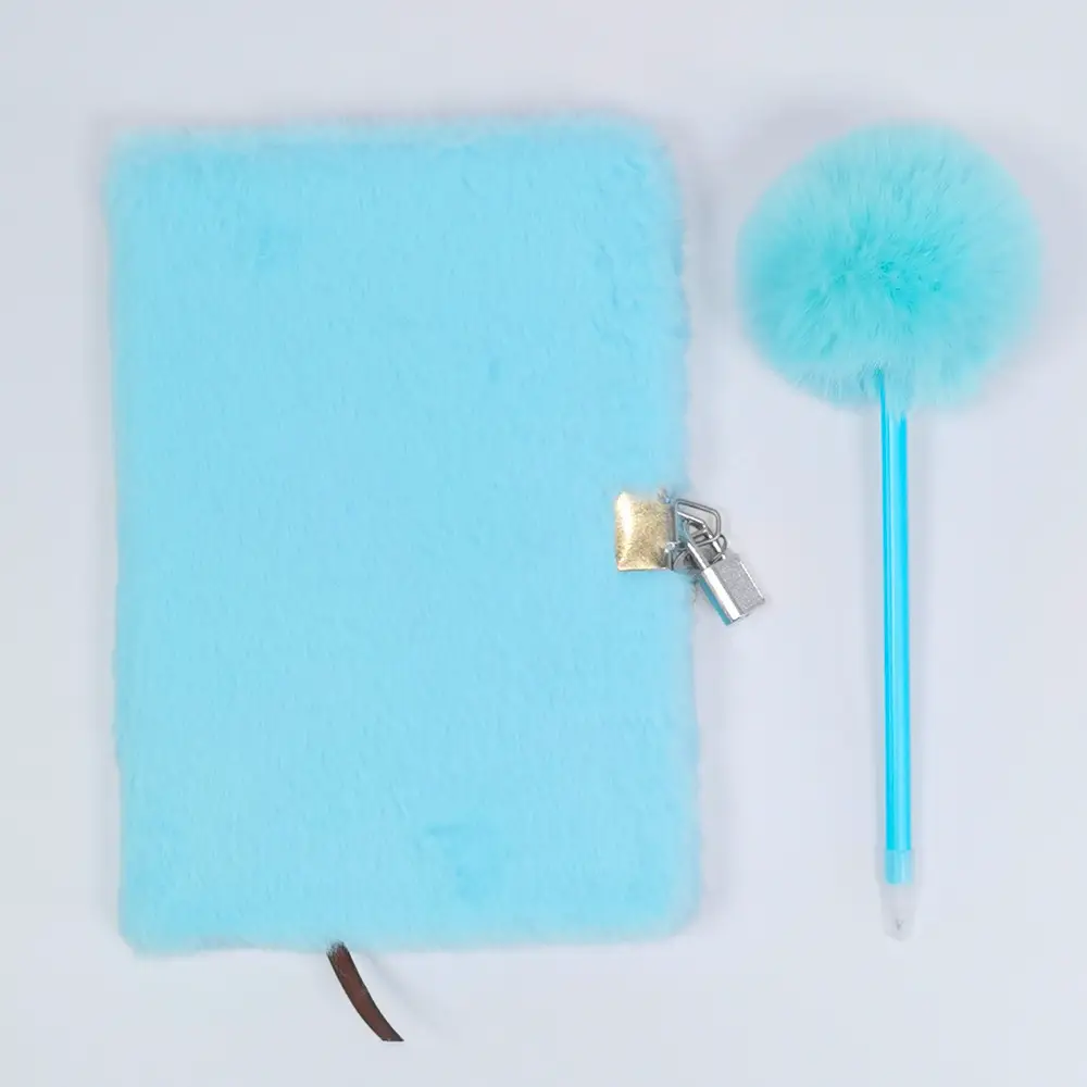 Plush Lockable Diary Notebook A5 Cute Colors