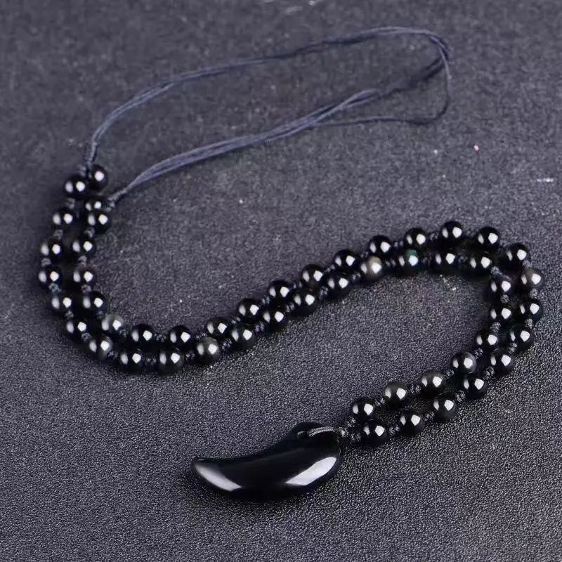 Women's Red Eye Obsidian Tai Chi Pendant