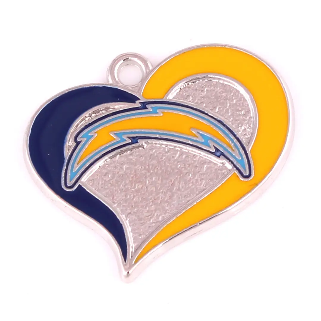 Zinc Alloy Team Logo Heart Jewelry for Daily Wear