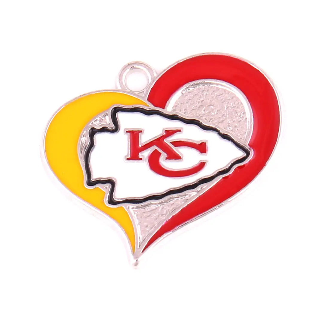 Zinc Alloy Team Logo Heart Jewelry for Daily Wear