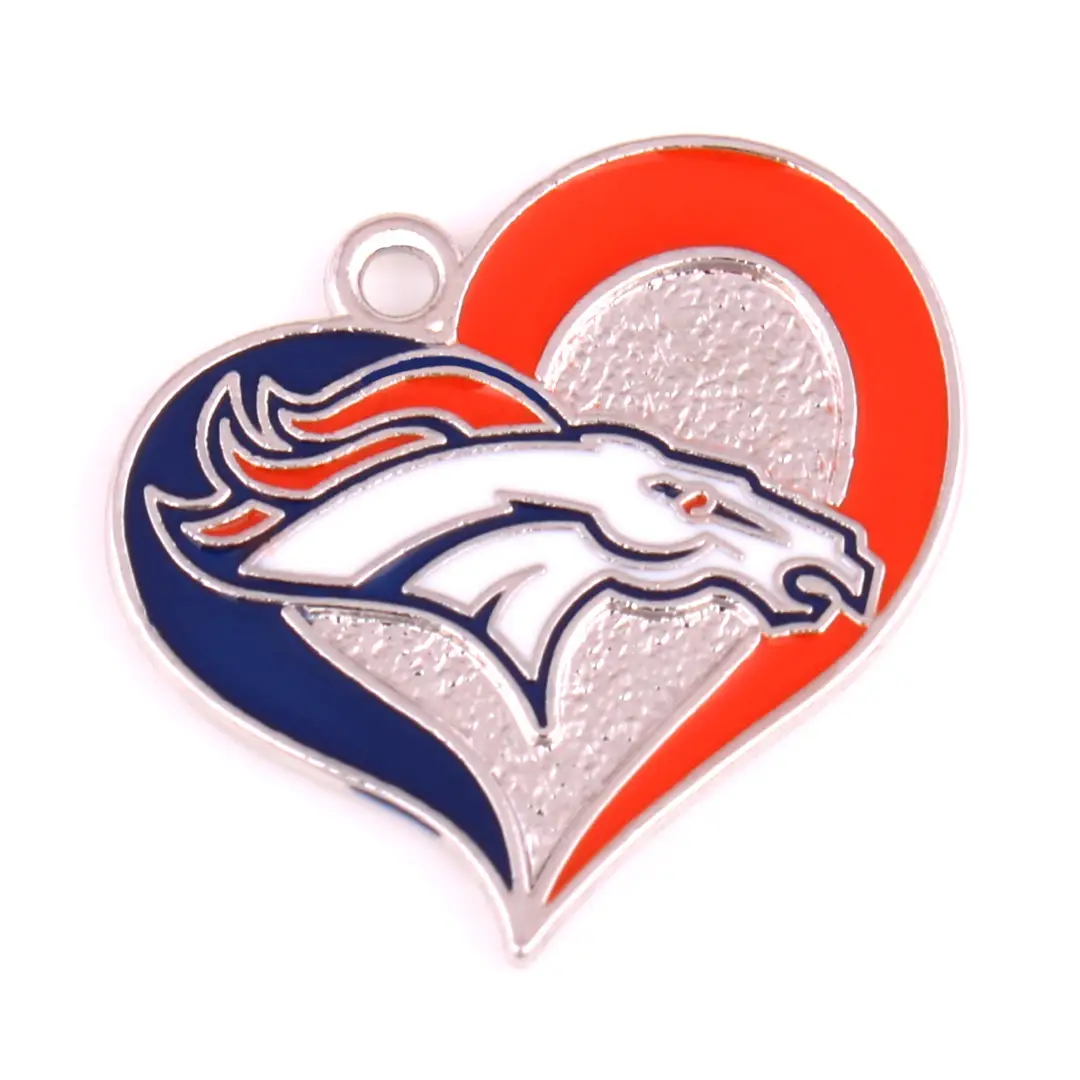 Zinc Alloy Team Logo Heart Jewelry for Daily Wear