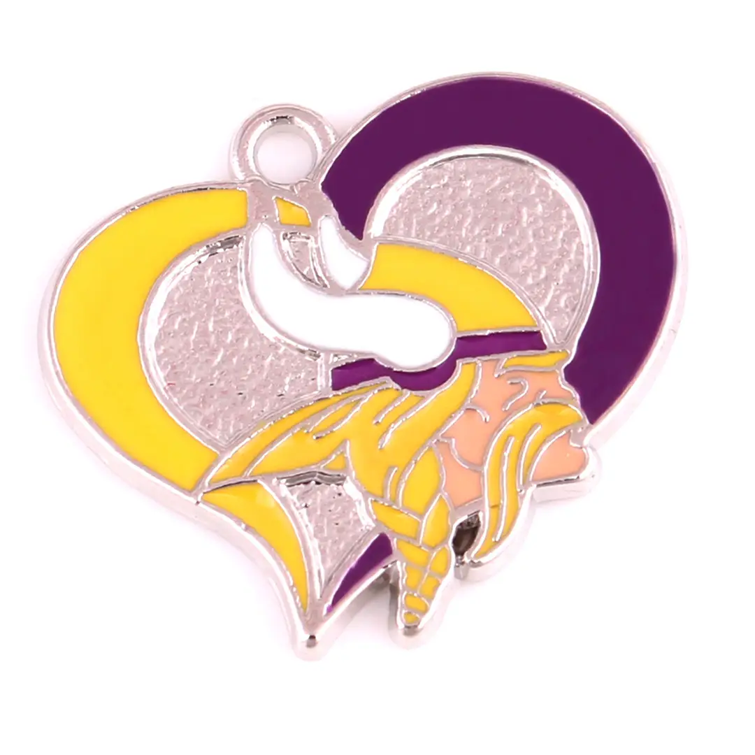 Zinc Alloy Team Logo Heart Jewelry for Daily Wear