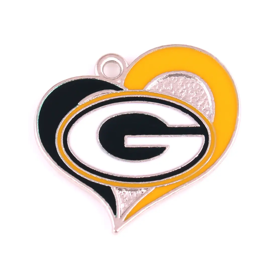 Zinc Alloy Team Logo Heart Jewelry for Daily Wear