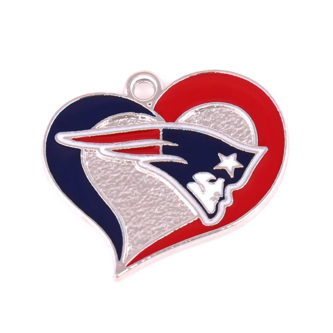 Zinc Alloy Team Logo Heart Jewelry for Daily Wear