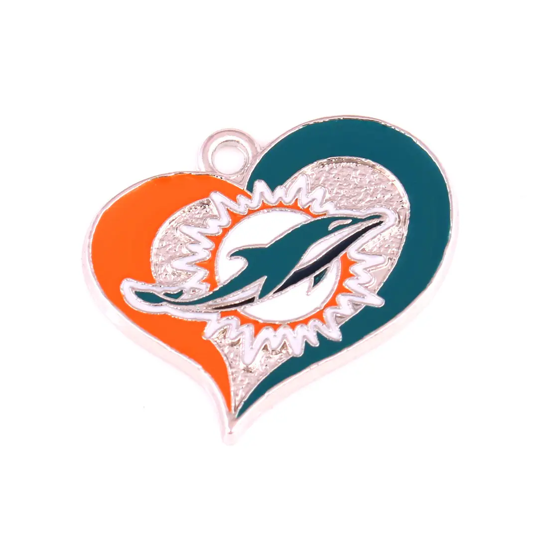 Zinc Alloy Team Logo Heart Jewelry for Daily Wear