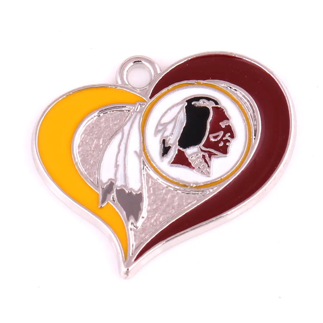 Zinc Alloy Team Logo Heart Jewelry for Daily Wear