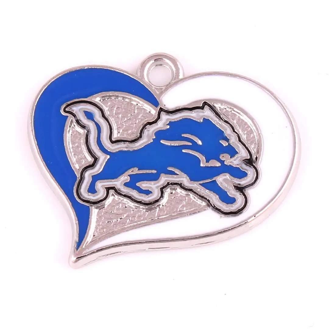 Zinc Alloy Team Logo Heart Jewelry for Daily Wear